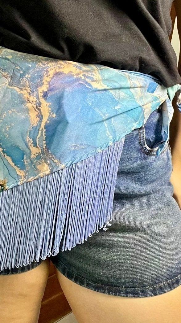 Lenço Faixa Marmorizado
